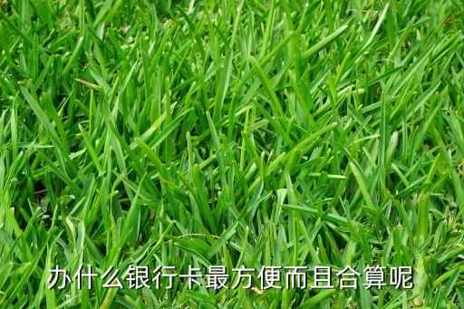 辦什么銀行卡最方便而且合算呢