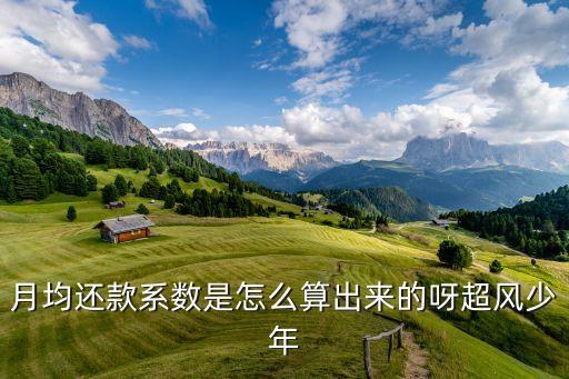月還款系數(shù)是什么意思，月均還款系數(shù)是怎么算出來的呀超風(fēng)少年