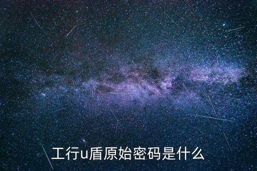 手機工行通用u盾原密碼是什么意思，工行u盾原始密碼是什么