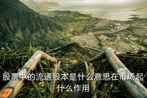 股票中的流通股本是什么意思在市場(chǎng)起什么作用