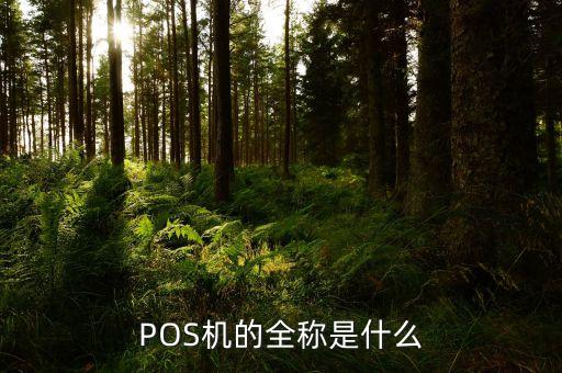什么是pos機，POS機的全稱是什么