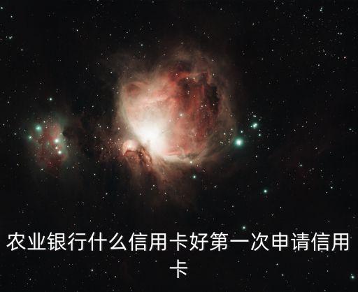 農(nóng)業(yè)銀行什么信用卡好第一次申請(qǐng)信用卡