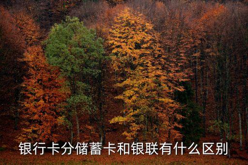 銀行卡分銀聯(lián)和什么區(qū)別，銀行卡分儲蓄卡和銀聯(lián)有什么區(qū)別