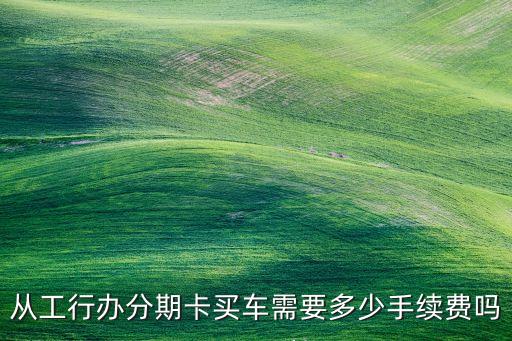 從工行辦分期卡買(mǎi)車(chē)需要多少手續(xù)費(fèi)嗎