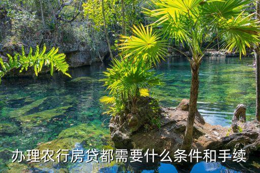 農行住房商業(yè)貸款需要什么條件，辦理農行房貸都需要什么條件和手續(xù)