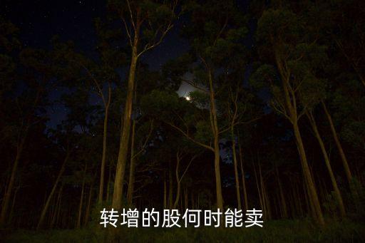 轉(zhuǎn)增的股何時(shí)能賣