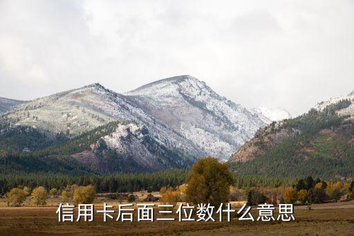 信用卡后面有幾個數(shù)字什么意思啊，信用卡后面那個簽名的地方有7位數(shù)字是什么意思