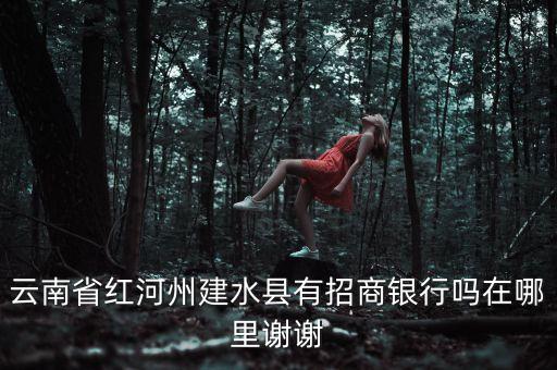 云南省紅河州建水縣有招商銀行嗎在哪里謝謝