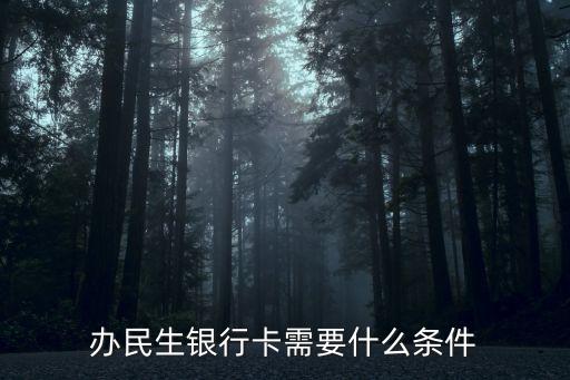 辦民生銀行卡需要什么條件