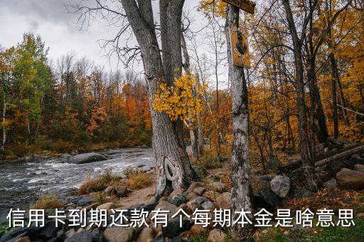到期本金是指什么，信用卡到期還款有個每期本金是啥意思