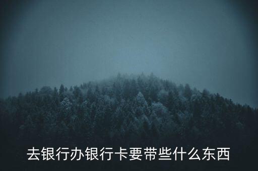 銀行辦卡需要帶什么，辦理銀行卡需要帶什么
