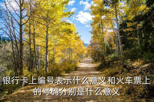 銀行卡上編號(hào)表示什么意義和火車票上的號(hào)碼分別是什么意義