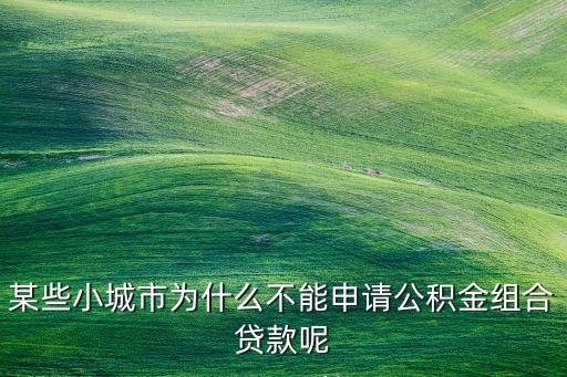 為什么不支持組合貸，為什么有的房地產(chǎn)公司不能組合貸款