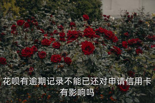 花唄影響什么信用卡嗎，花唄逾期對辦信用卡有影響嗎