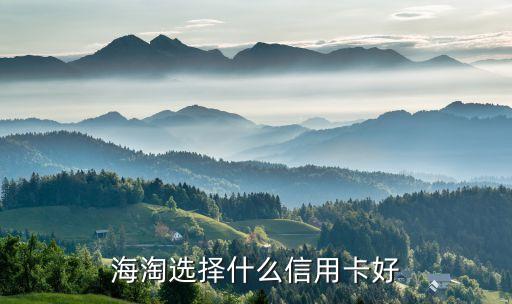 海淘選擇什么信用卡好