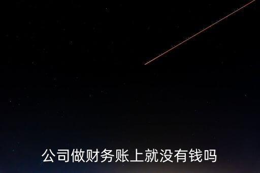 公司做財(cái)務(wù)賬上就沒有錢嗎