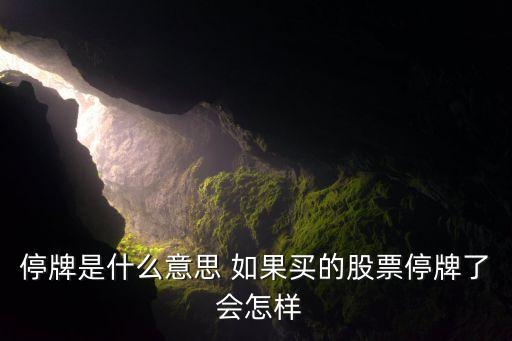 停牌是什么意思 如果買的股票停牌了 會(huì)怎樣