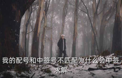 我的配號和中簽號不匹配為什么會中簽求解