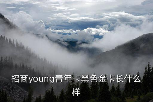 招商young青年卡黑色金卡長什么樣