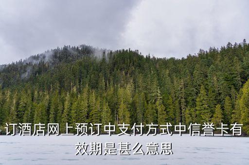 信譽卡有效期什么意思，訂酒店網(wǎng)上預(yù)訂中支付方式中信譽卡有效期是甚么意思