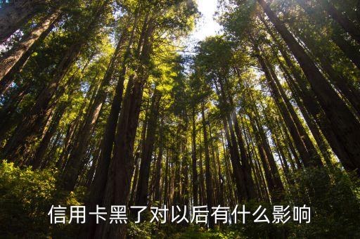 信用卡黑名單什么后果是什么，信用卡黑名單有什么后果