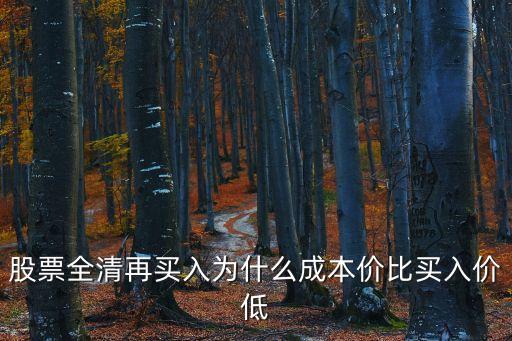 股票全清再買入為什么成本價比買入價低