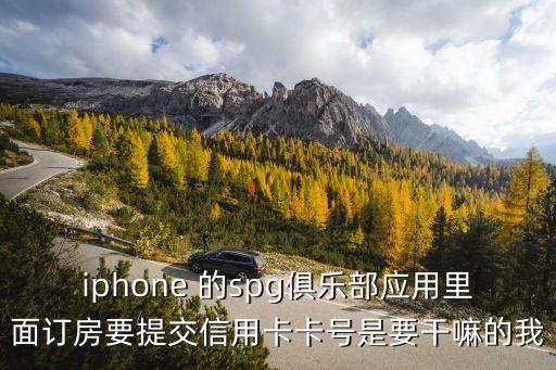 iphone 的spg俱樂部應(yīng)用里面訂房要提交信用卡卡號是要干嘛的我