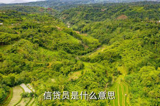 信貸員是什么意思
