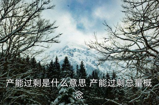 產(chǎn)能過剩險是什么意思，產(chǎn)能過剩是什么意思 產(chǎn)能過?？偭扛拍?/></a></span><span id=