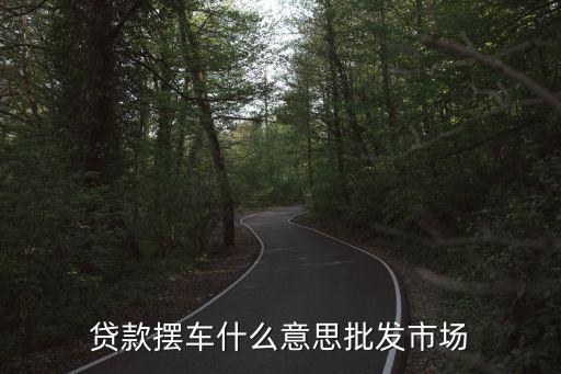 貸款擺車什么意思批發(fā)市場