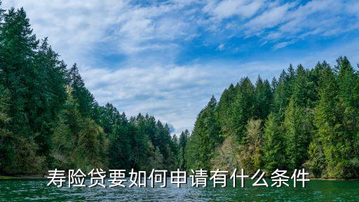 人壽貸款需要什么條件，壽險貸要如何申請有什么條件