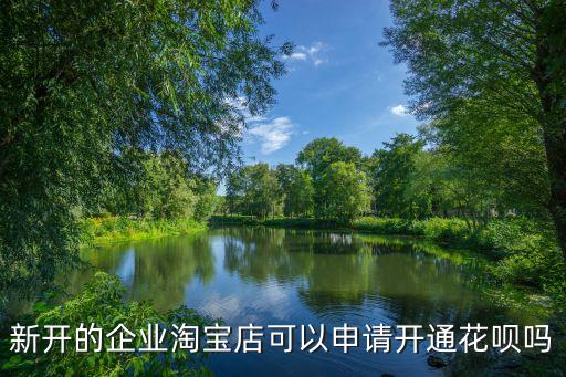 企業(yè)淘寶怎么開通花唄，新開的企業(yè)淘寶店可以申請開通花唄嗎