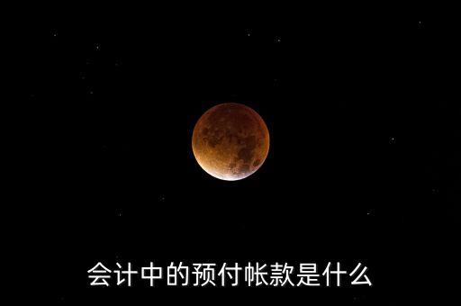 會(huì)計(jì)中的預(yù)付帳款是什么