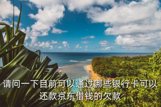 請(qǐng)問一下目前可以通過哪些銀行卡可以還款京東借錢的欠款