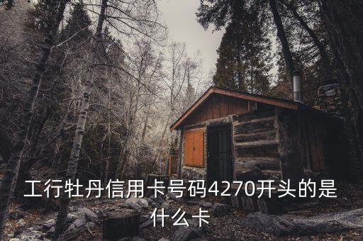 工行牡丹信用卡號(hào)碼4270開頭的是什么卡