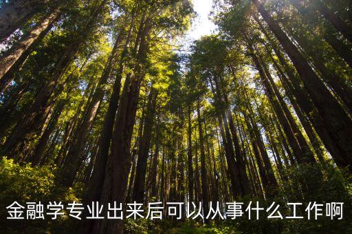 金融出來(lái)能干什么，金融學(xué)專業(yè)出來(lái)后可以從事什么工作啊