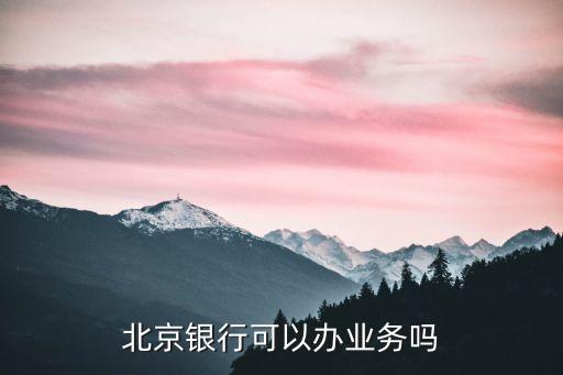 北京銀行都有什么業(yè)務，北京銀行是干什么用的銀行啊