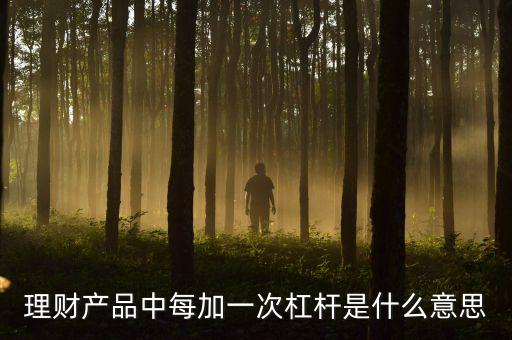 理財(cái)產(chǎn)品中每加一次杠桿是什么意思
