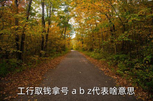 銀行取號ab有什么區(qū)別，工行取錢拿號 a b z代表啥意思