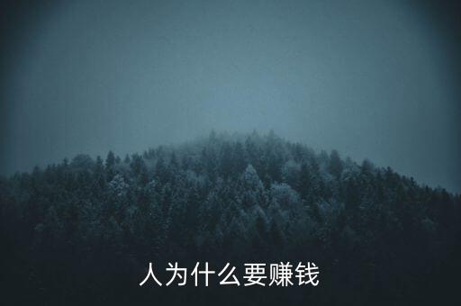 人為什么要賺錢