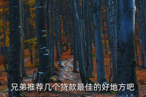 兄弟推薦幾個(gè)貸款最佳的好地方吧