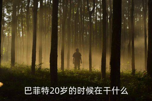巴菲特20歲的時(shí)候在干什么