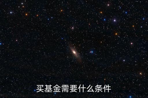 買基金需要什么條件