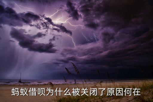 螞蟻借唄為什么被關(guān)閉了原因何在
