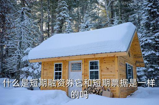 什么是短期融資券，什么是短期融資券