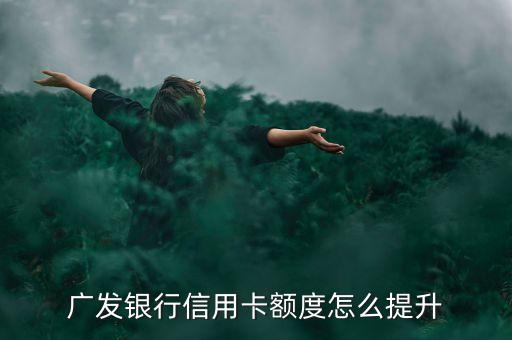 廣發(fā)銀行信用卡額度怎么提升