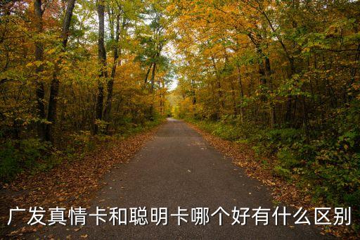 廣發(fā)真情卡和聰明卡哪個好有什么區(qū)別