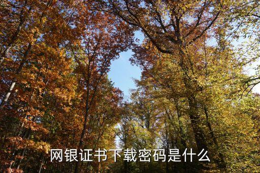 臺(tái)州銀行證書下載碼是什么，證書下載密碼是什么