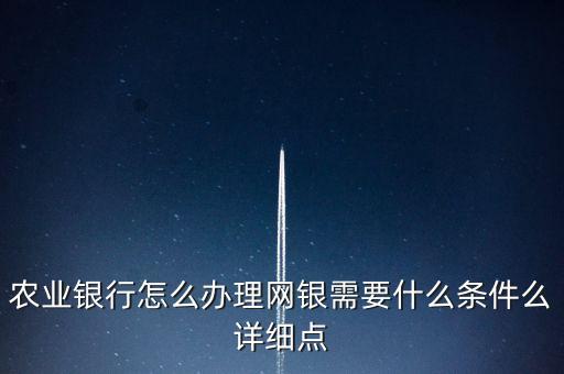 農(nóng)業(yè)銀行網(wǎng)銀用什么資料，農(nóng)業(yè)銀行網(wǎng)銀開通要什么