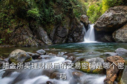 陸金所買理財(cái)最后的交易密碼是哪個(gè)密碼